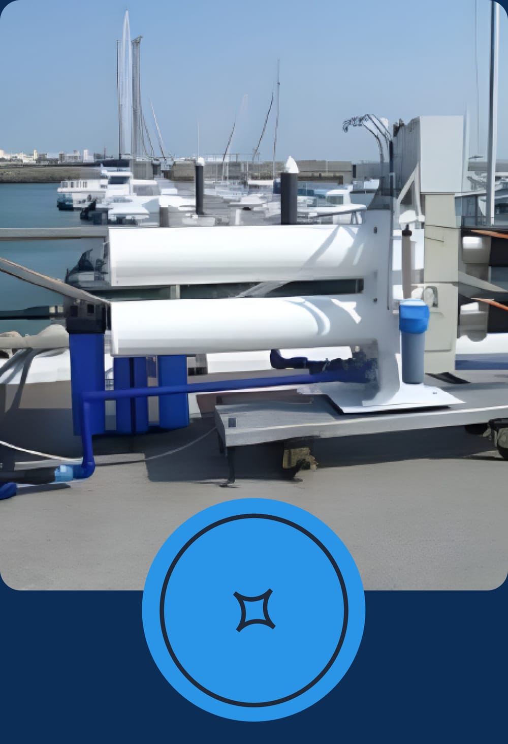 Desalination installation in operation